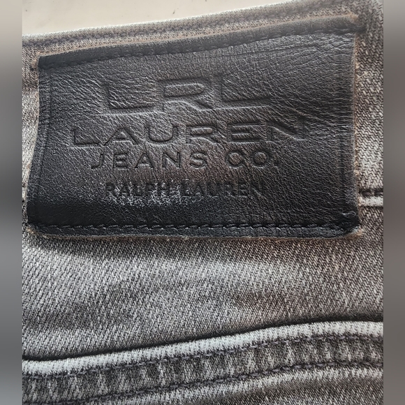 Ralph Lauren Gray 5 pocket straight leg jeans SZ 10 Petite - Picture 3 of 6